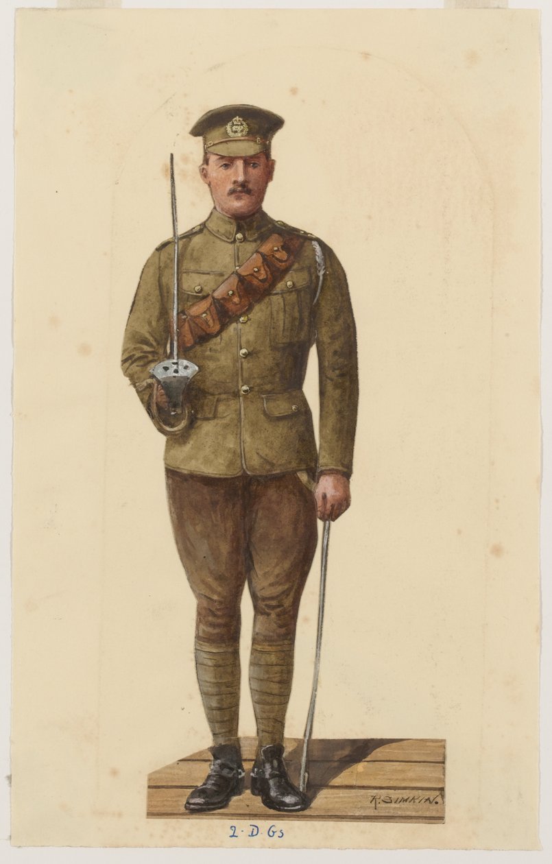 Ein Soldat der 2. Dragonerwache von Richard Simkin