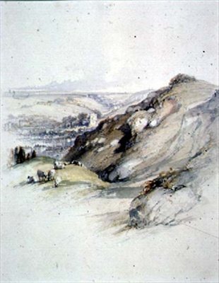 Felsen in Hastings, Blick von der East Cliff von Robert Brandard
