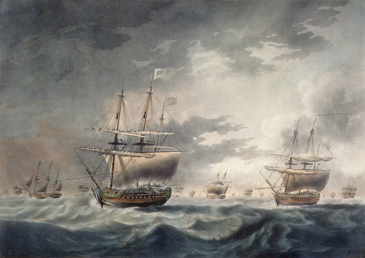 Ein Sturm zieht auf, graviert von Francis Jukes (1747-1812) veröffentlicht 1795 von Robert Dodd