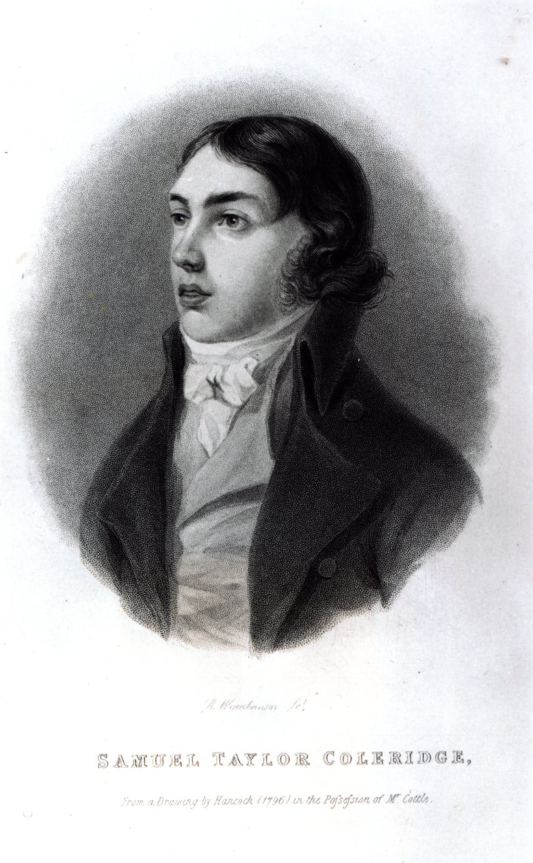 Porträt von Samuel Taylor Coleridge (1772-1834) als junger Mann von Robert Hancock