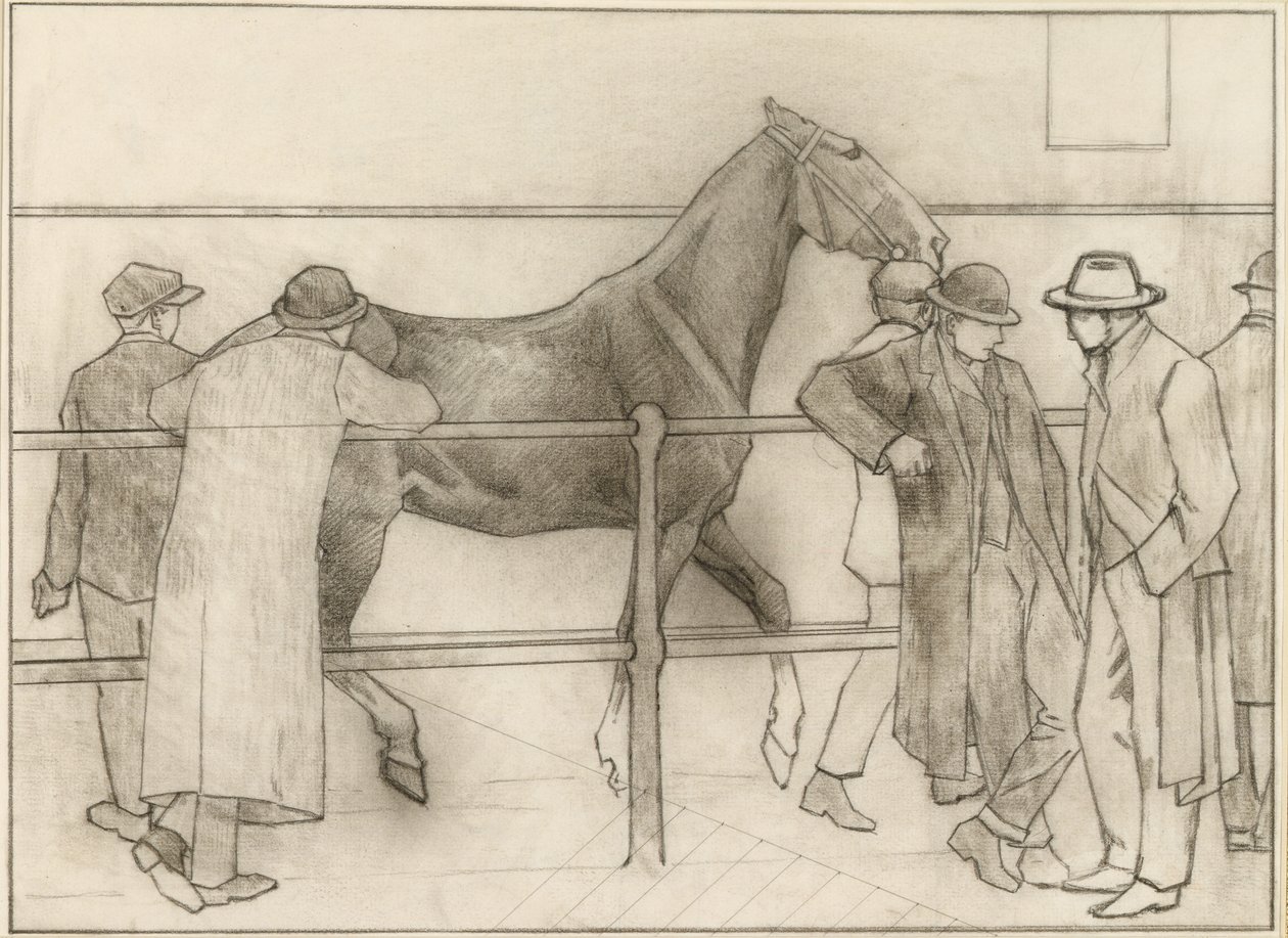 Pferdehändler, ca. 1918 von Robert Polhill Bevan