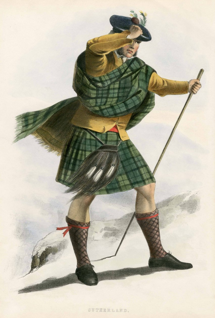 Sutherland, aus The Clans of the Scottish Highlands, 1845 von Robert Ronald McIan