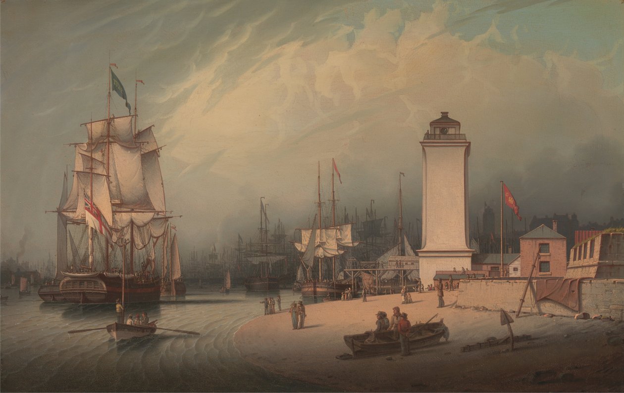 Der niedrige Leuchtturm, North Shields von Robert Salmon