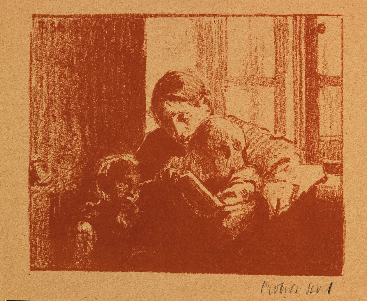 Mutter und Kinder von Robert Sterl