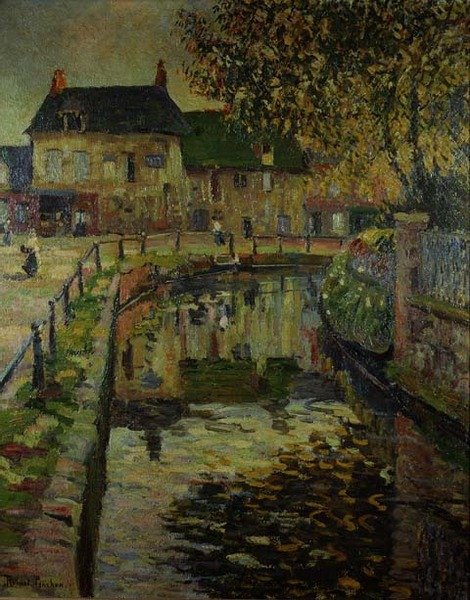 Kanal durch ein Dorf von Robert Antoine Pinchon