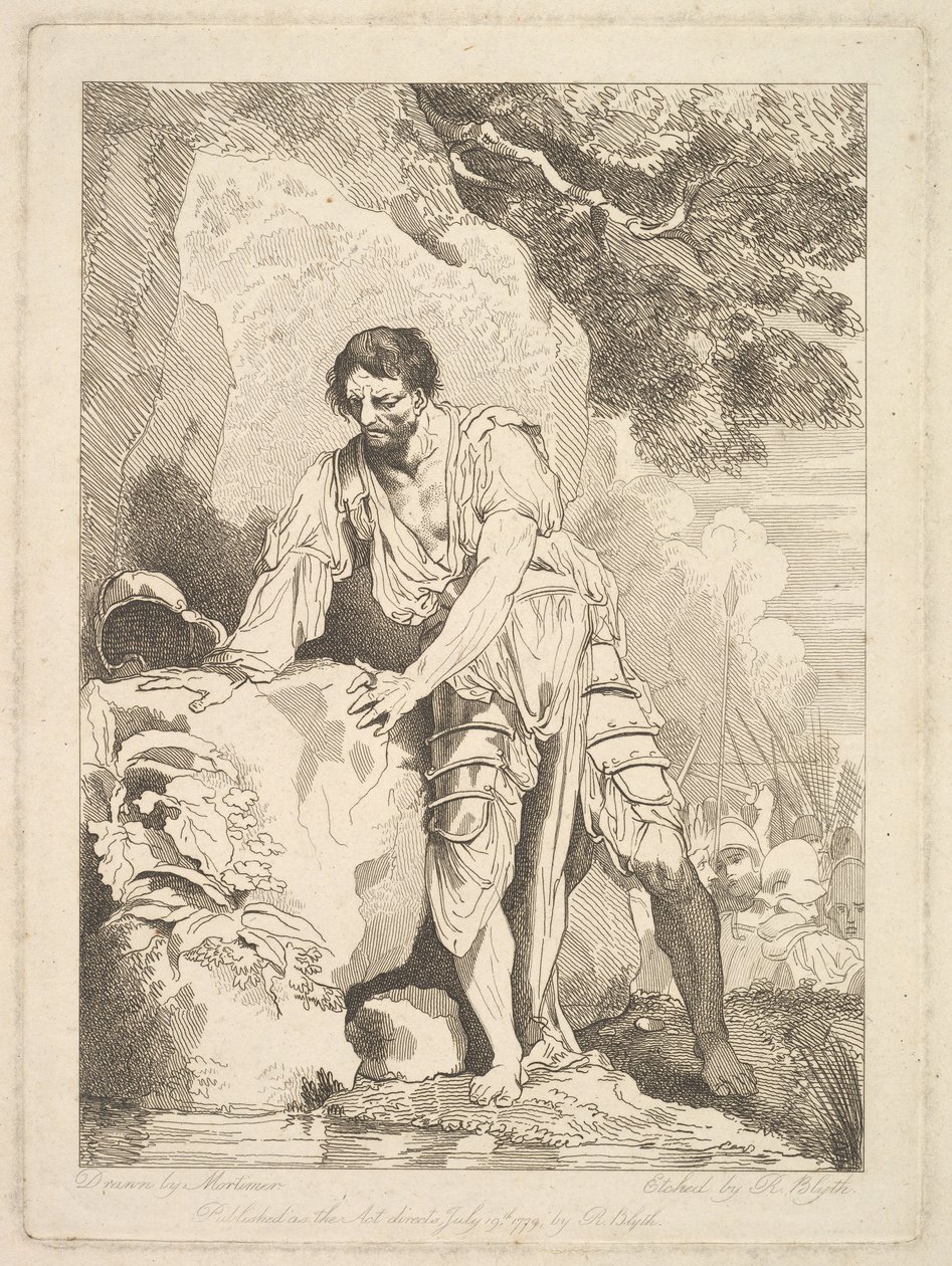Verwundete vom Schlachtfeld zurückziehend, 19. Juli 1779 von Robert Blyth