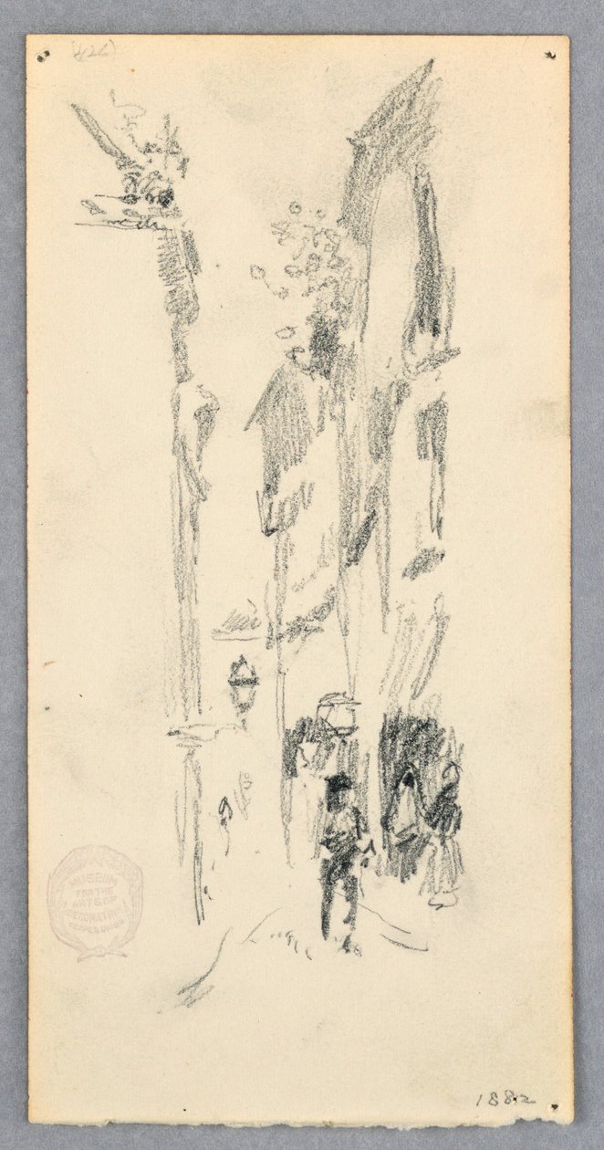 Zeichnung, Straßenszene, Venedig, 1882 von Robert Frederick Blum