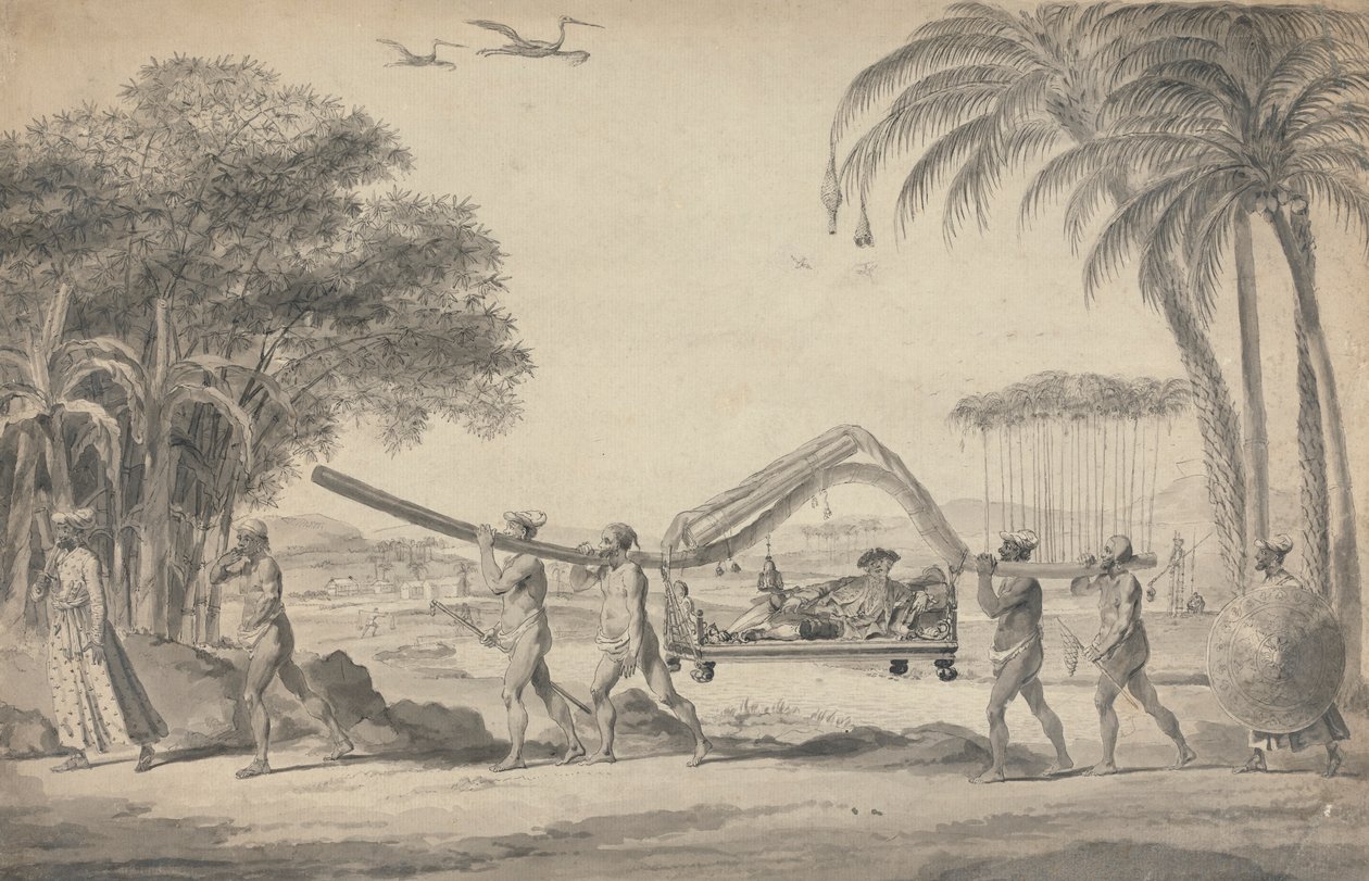 Reisender in einer Sänfte in Indien von Robert Home