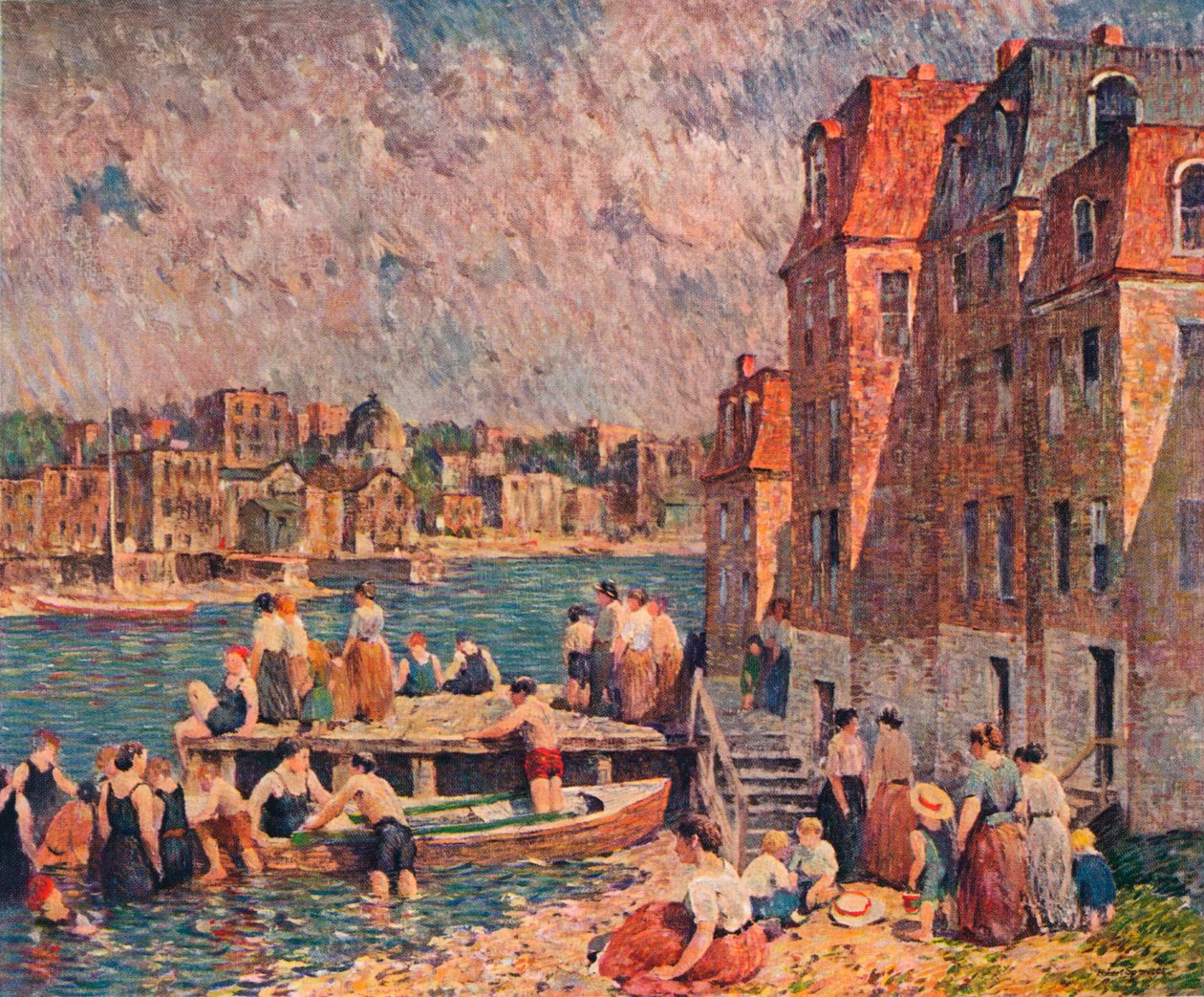 Nachmittagsbader, 1920, 1923 von Robert Spencer