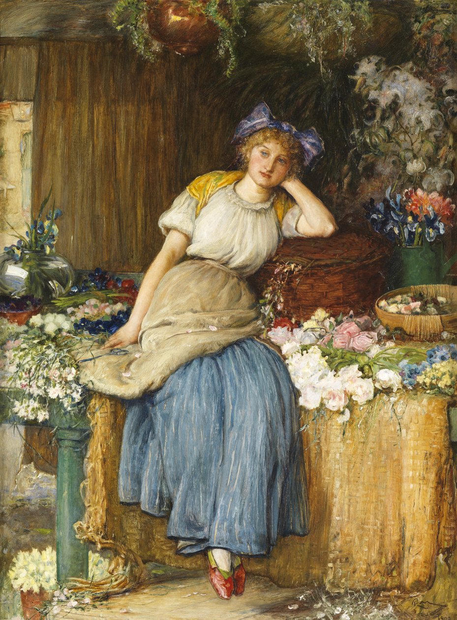 Das elsässische Blumenmädchen, 1900 von Robert Walker Macbeth