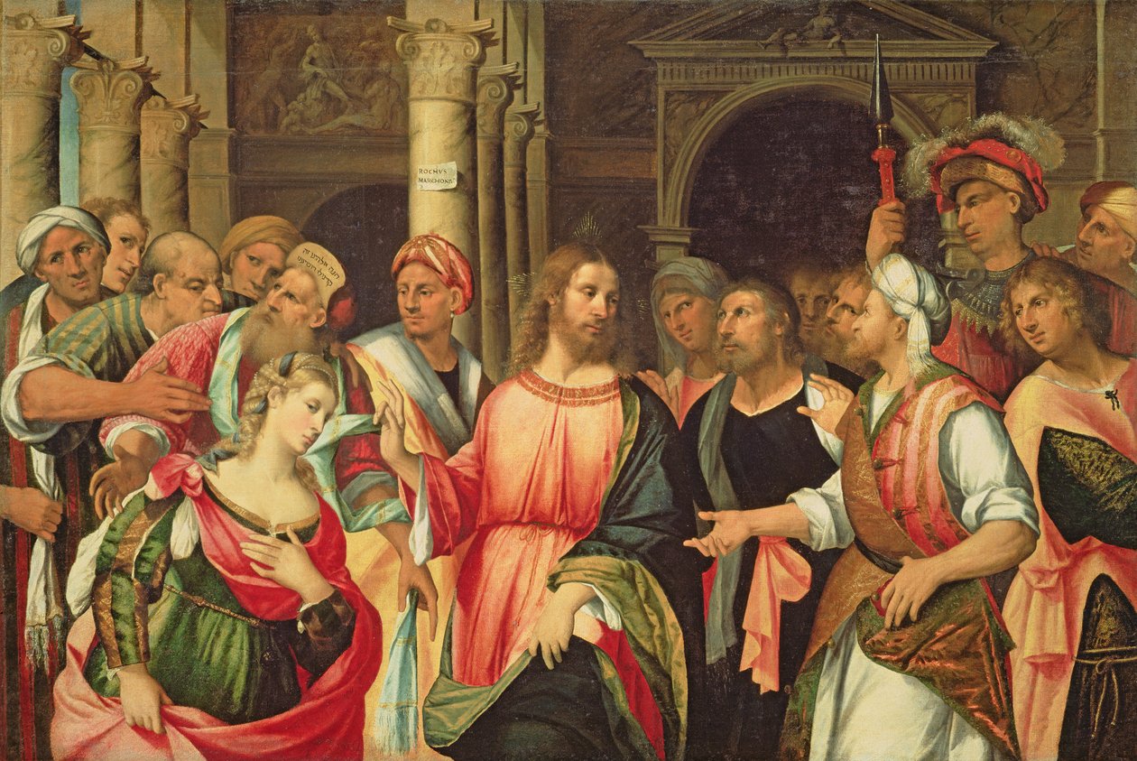 Christus und die Ehebrecherin von Rocco Marconi