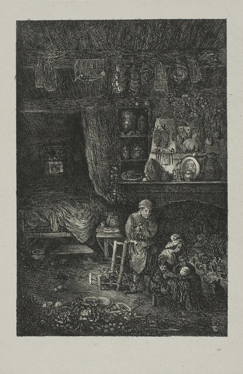 Flämisches Interieur von Rodolphe Bresdin