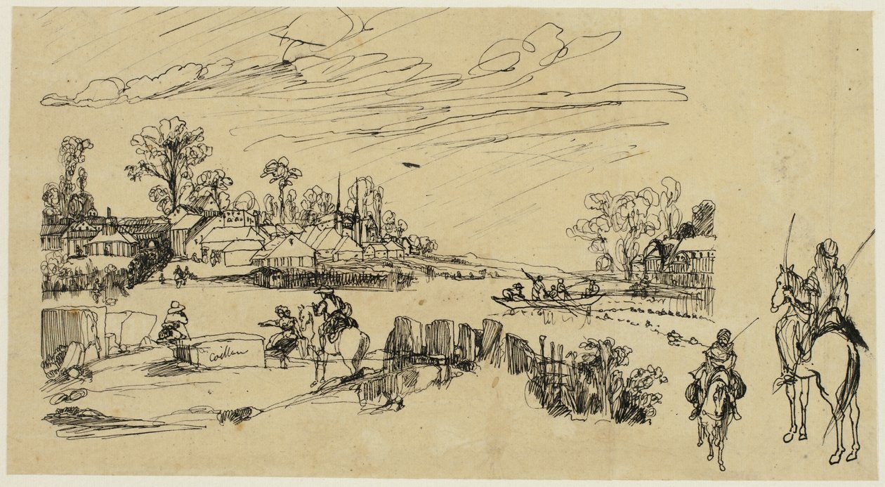 Reiter und Fischer von Rodolphe Bresdin
