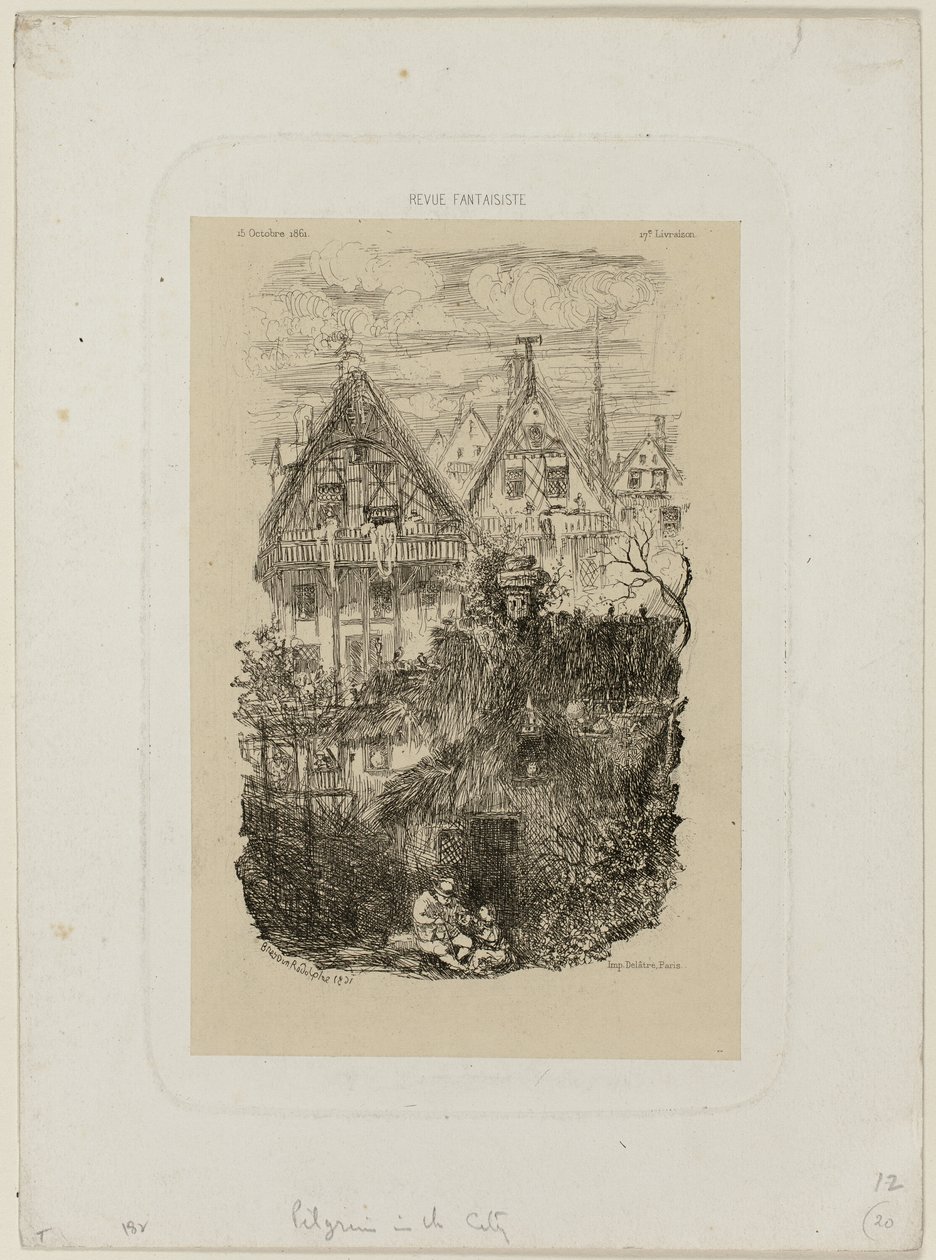 Die Nachbarschaft, aus Revue Fantaisiste von Rodolphe Bresdin
