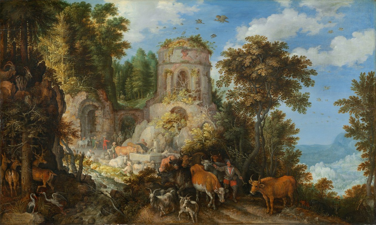 Landschaft mit der Flucht nach Ägypten von Roelandt Savery