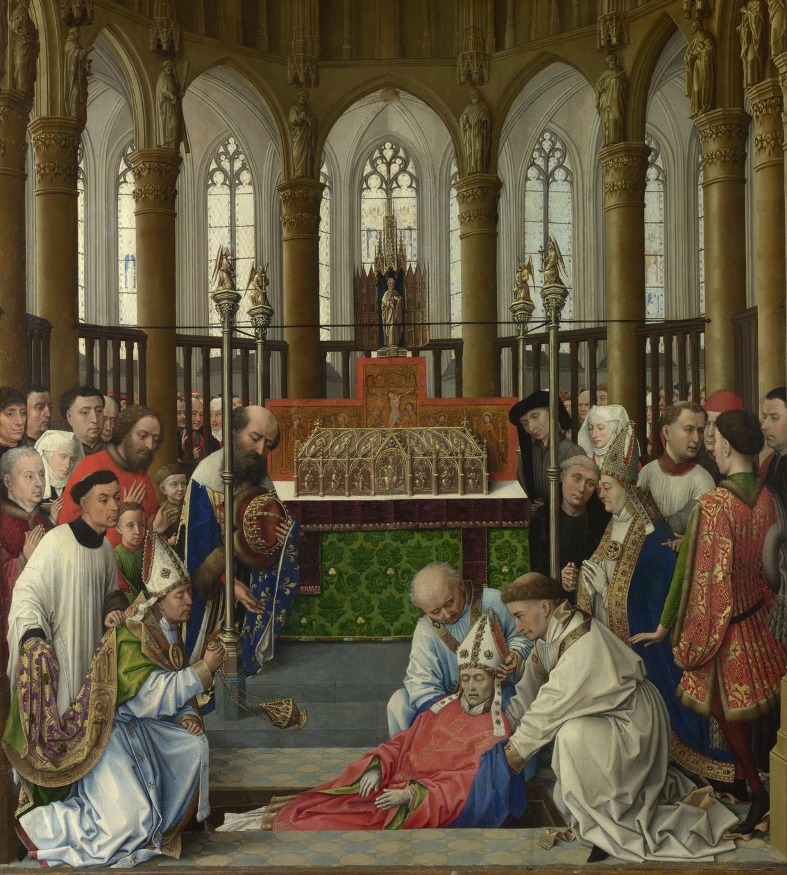 Die Exhumierung des heiligen Hubertus von Workshop of Rogier van der Weyden