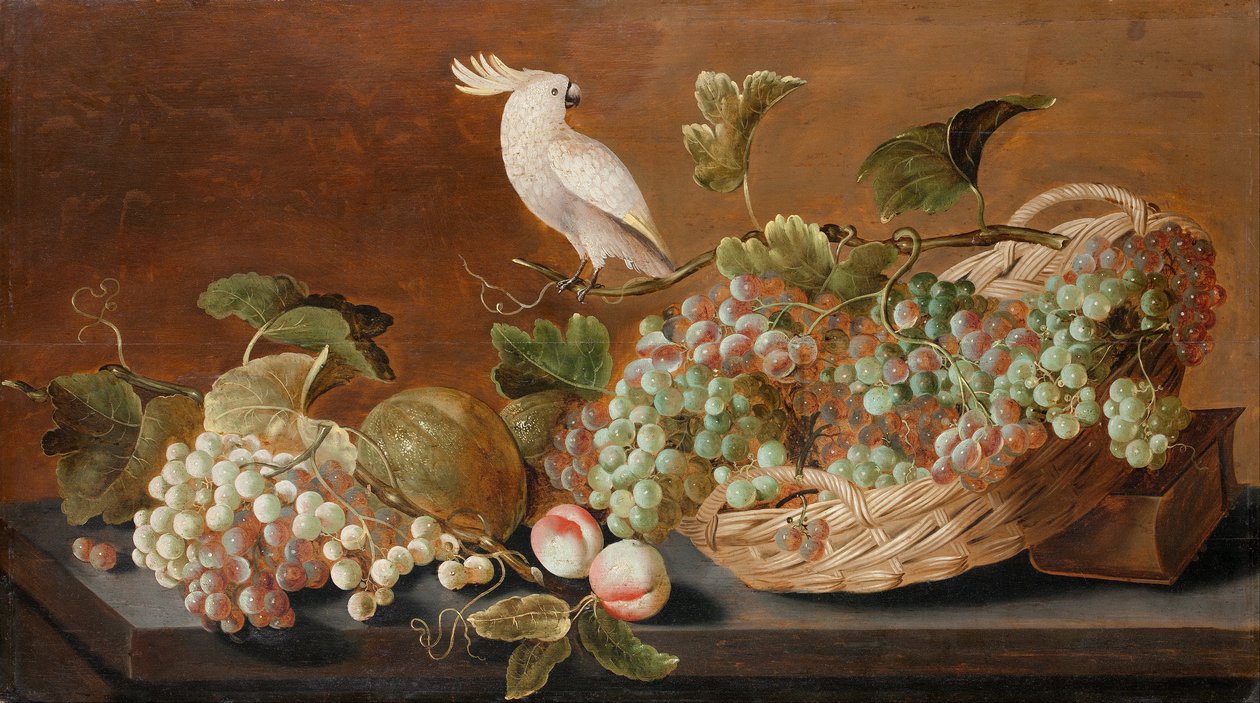 Stillleben mit Papagei von Roloef Koets