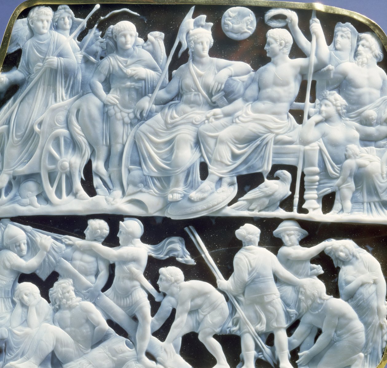 Augustanisches Kameo, nach 10 n. Chr. (Onyx) (Detail) von Roman