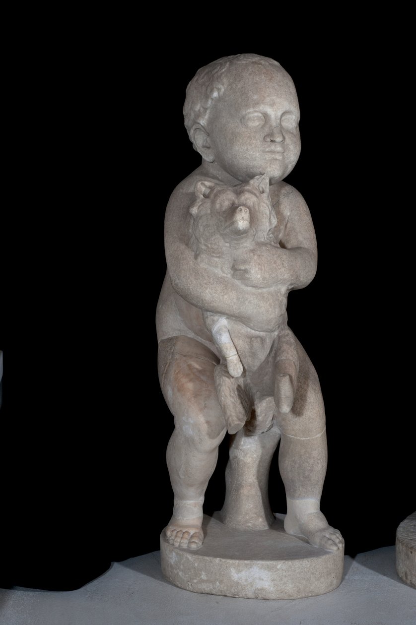 Kind mit einem Hund von Roman