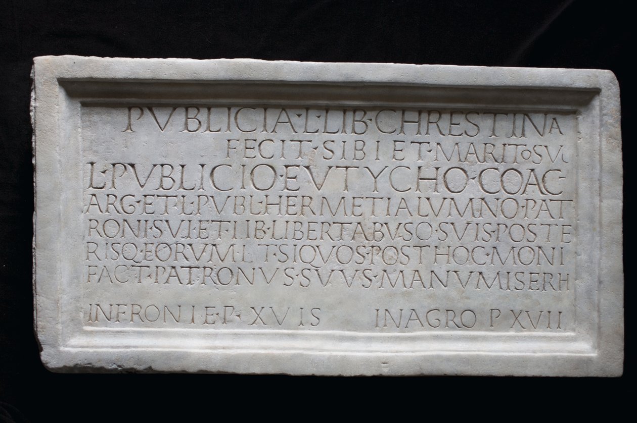 Gedenkinschrift von Roman