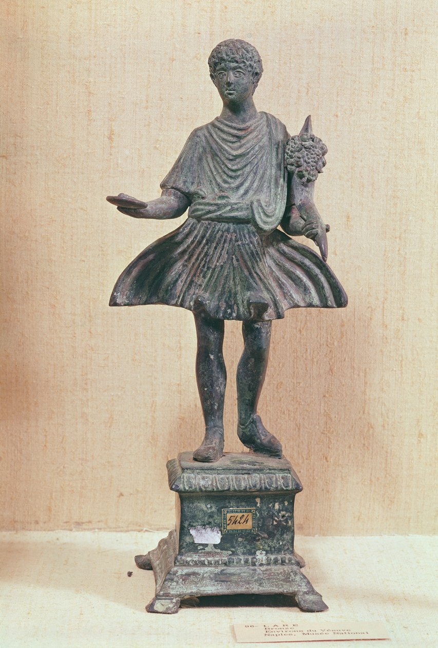 Statuette des Lar, gefunden in der Nähe des Vesuvs von Roman