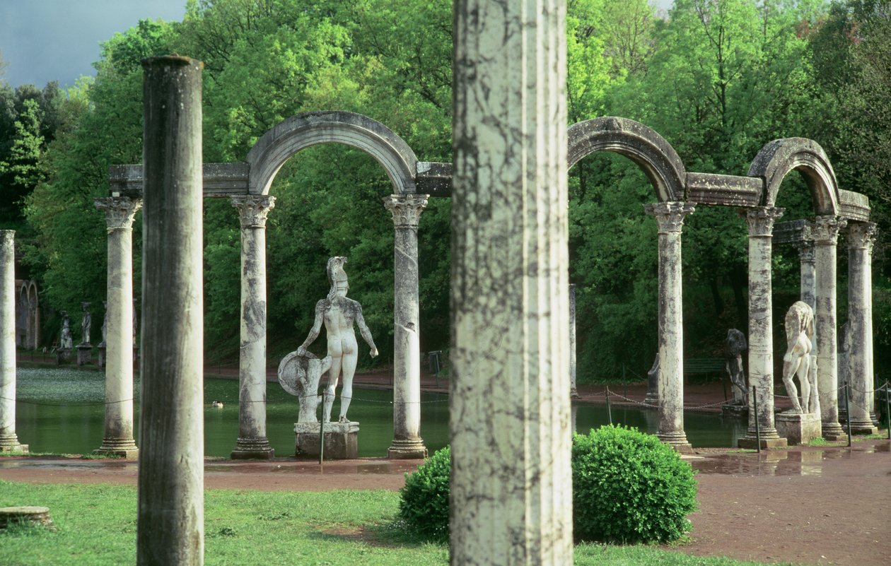 Die Nordkolonnade des Canopus-Kanals, gesehen von Norden, 124 n. Chr. von Roman