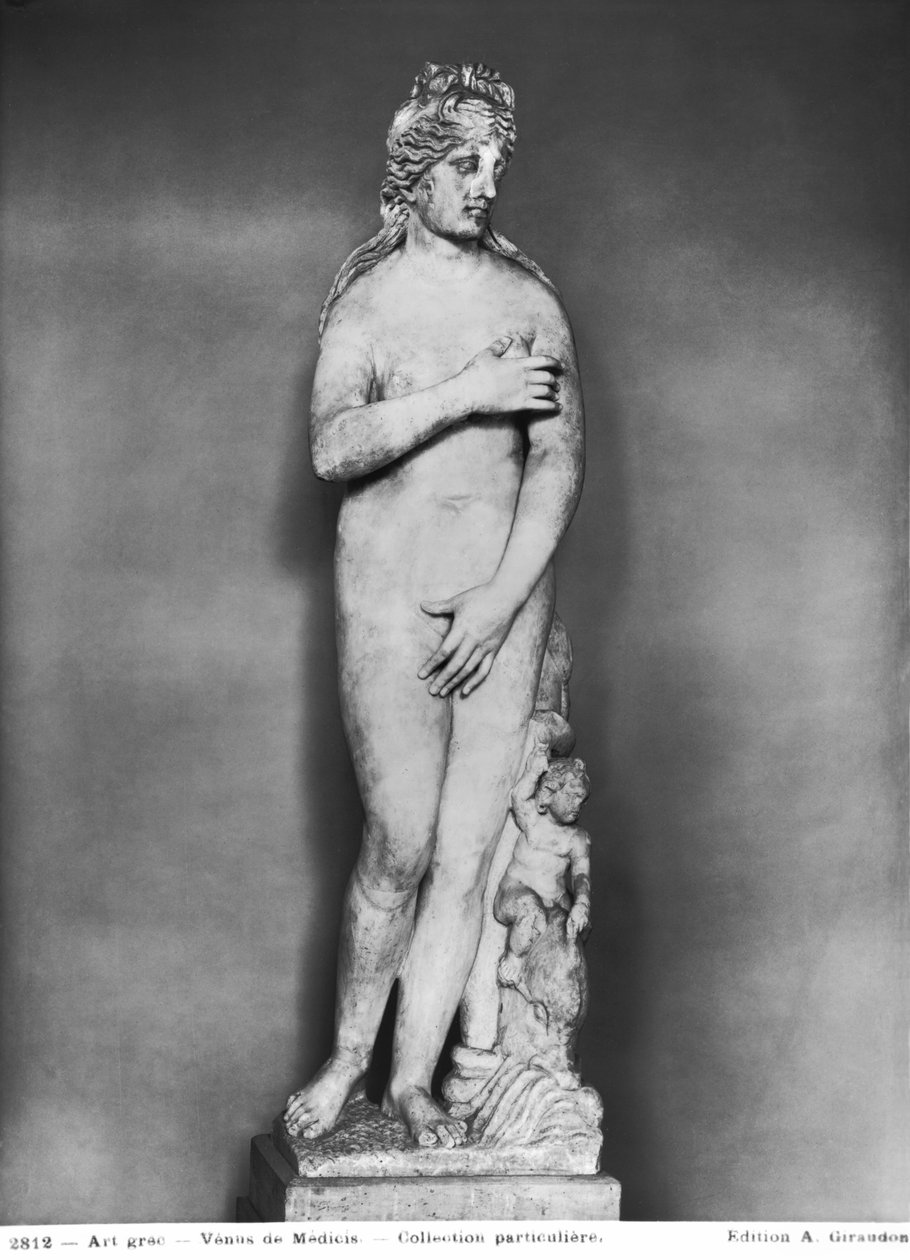 Venus mit Eros auf einem Delphin reitend von Roman