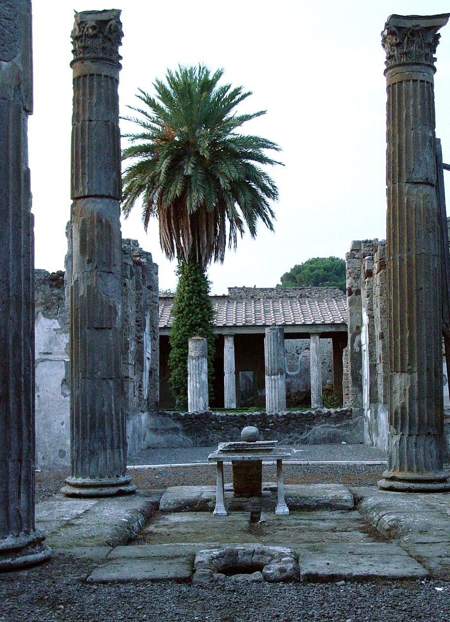 Ansicht eines Atriums, möglicherweise des Casa del Fauno (Haus des Fauns) von Roman
