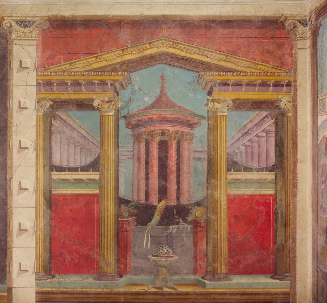 Wandmalerei aus dem Cubiculum einer Villa in Boscoreale, ca. 50-40 v. Chr. von Roman Republican Period