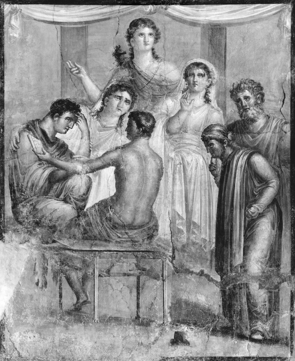 Admetus und Alkestis hören das Orakel, aus Pompeji, Haus des tragischen Dichters von Roman Roman