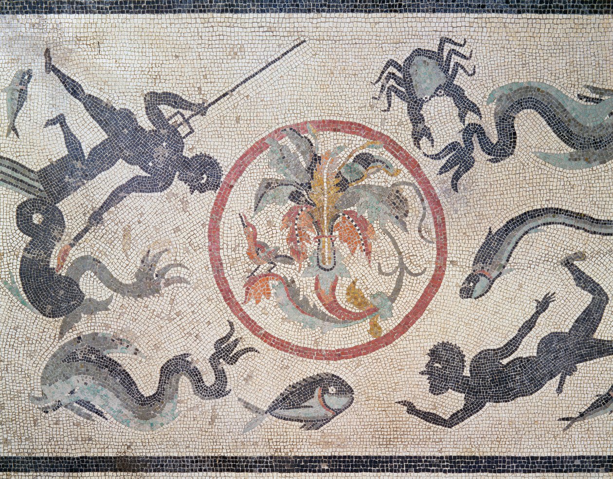 Fischer und Meereskreaturen, 1. Jahrhundert n. Chr. von Roman