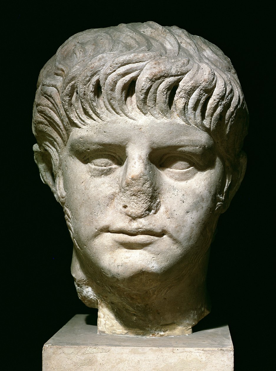 Kopf von Nero (37-68 n. Chr.) von Roman