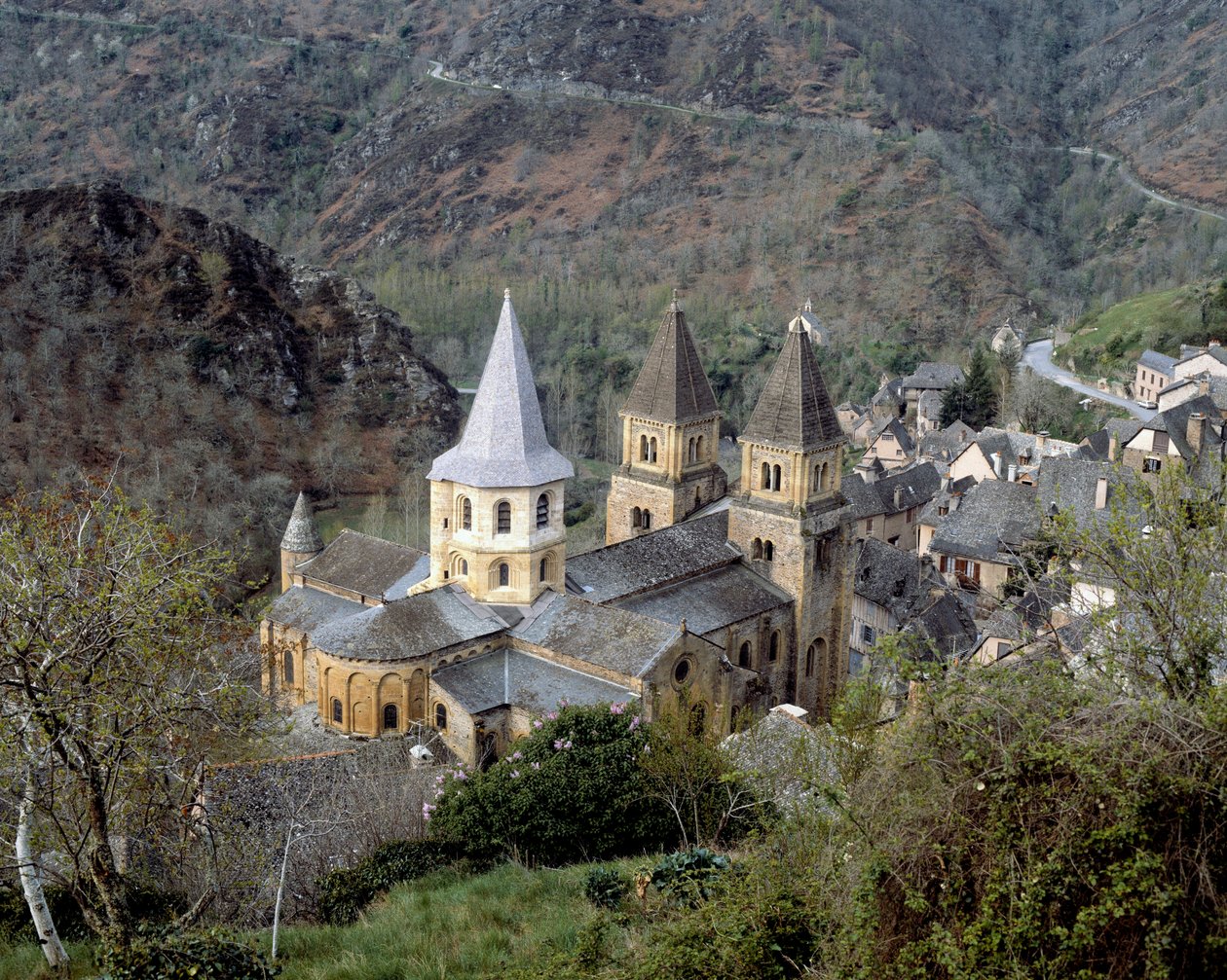 Luftaufnahme der Abtei von Romanesque