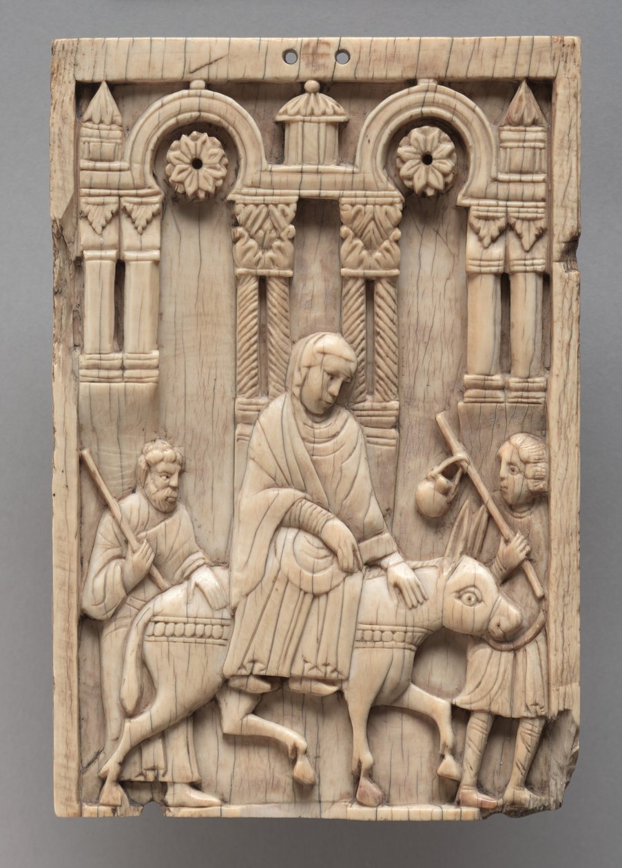 Plakette: Die Reise nach Bethlehem, ca. 1100-1120 von Romanesque