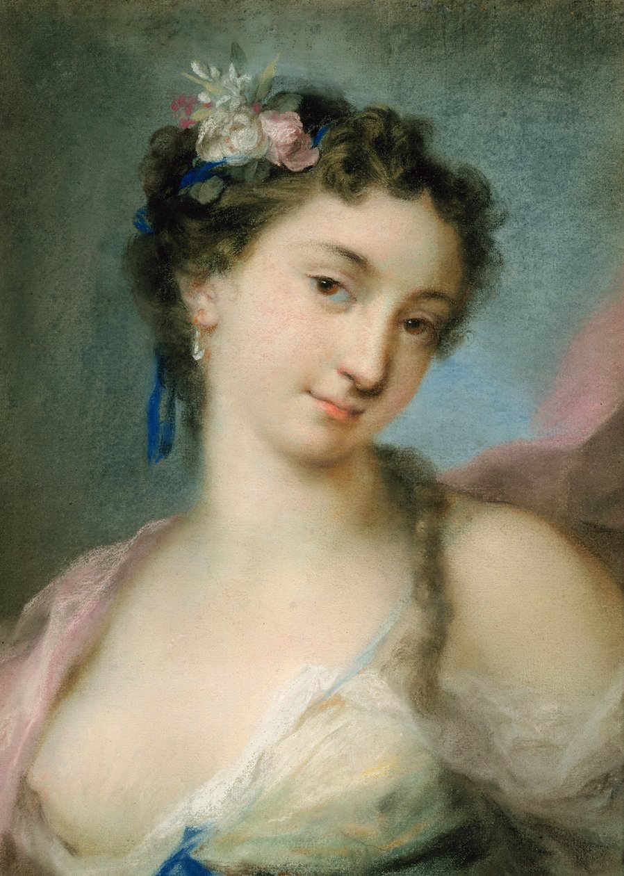 Porträt einer Dame als Flora von Rosalba Giovanna Carriera