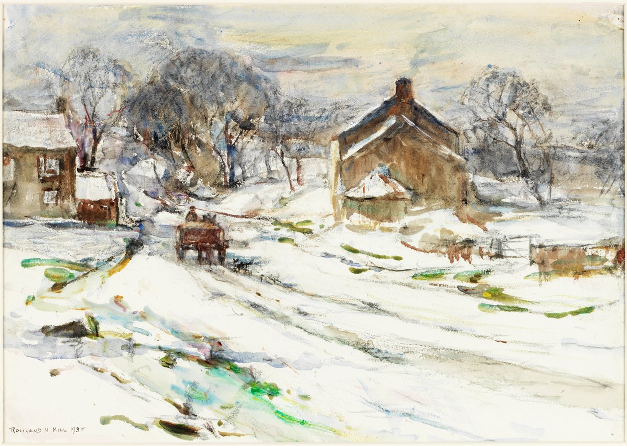 Ellerby - Winter von Rowland Henry Hill