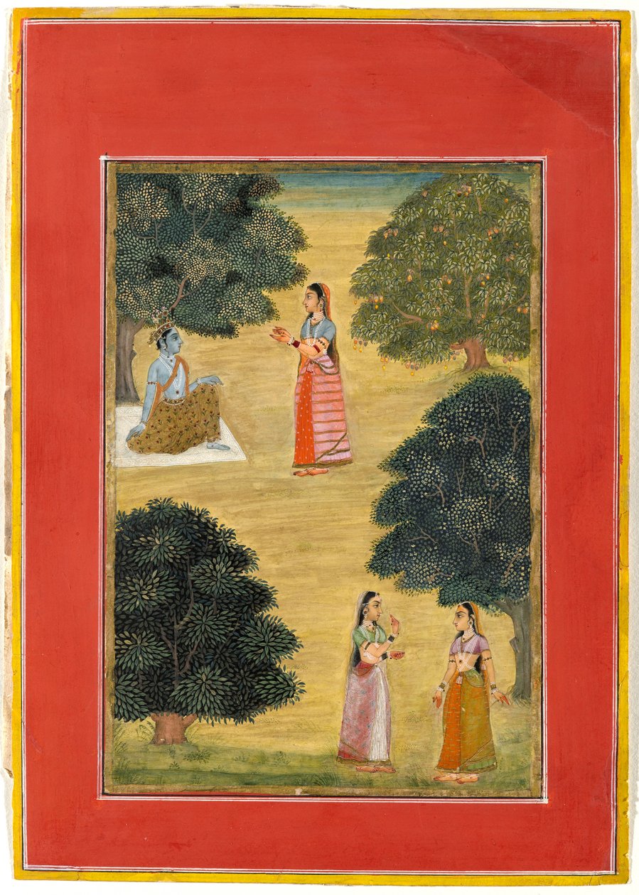 Krishna und Radha, 1684 von Ruknudin of Bikaner