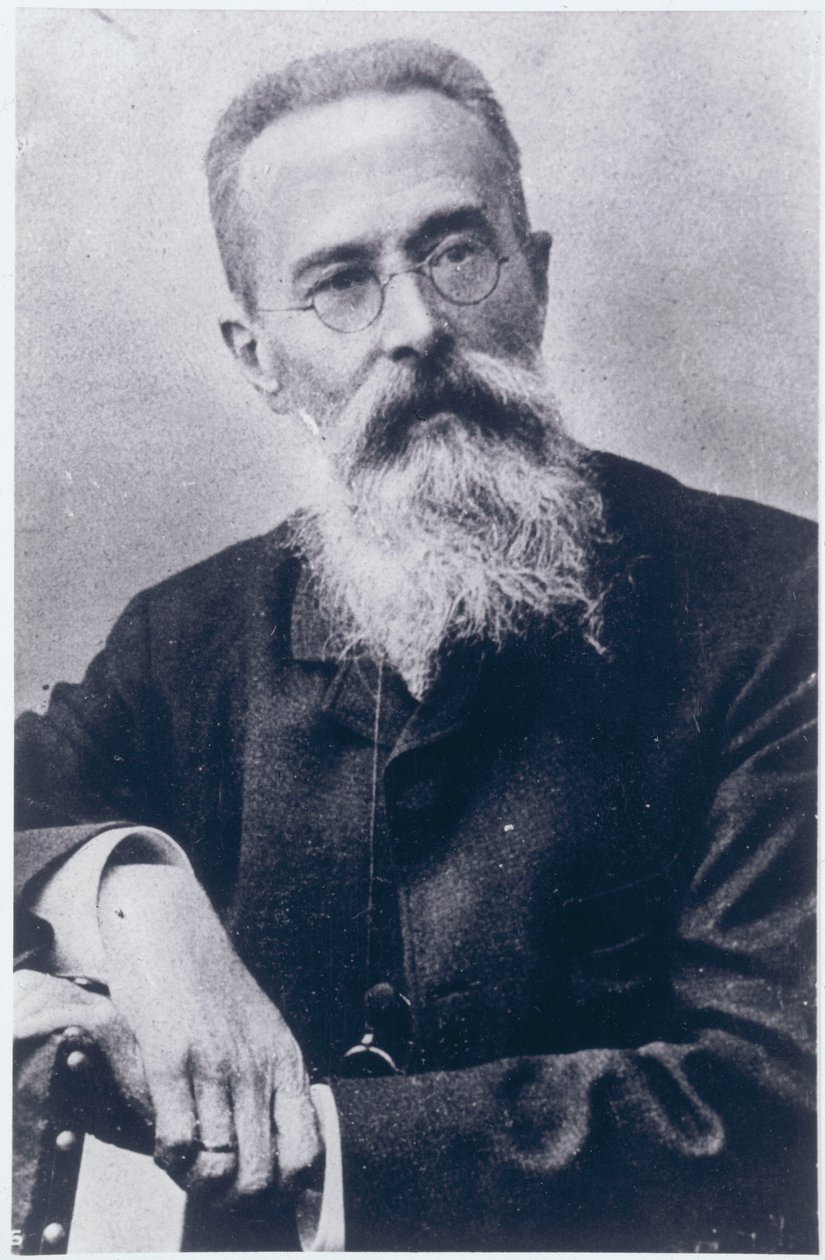 Porträt von Nikolai Andrejewitsch Rimski-Korsakow (1844-1908) von Russian Photographer