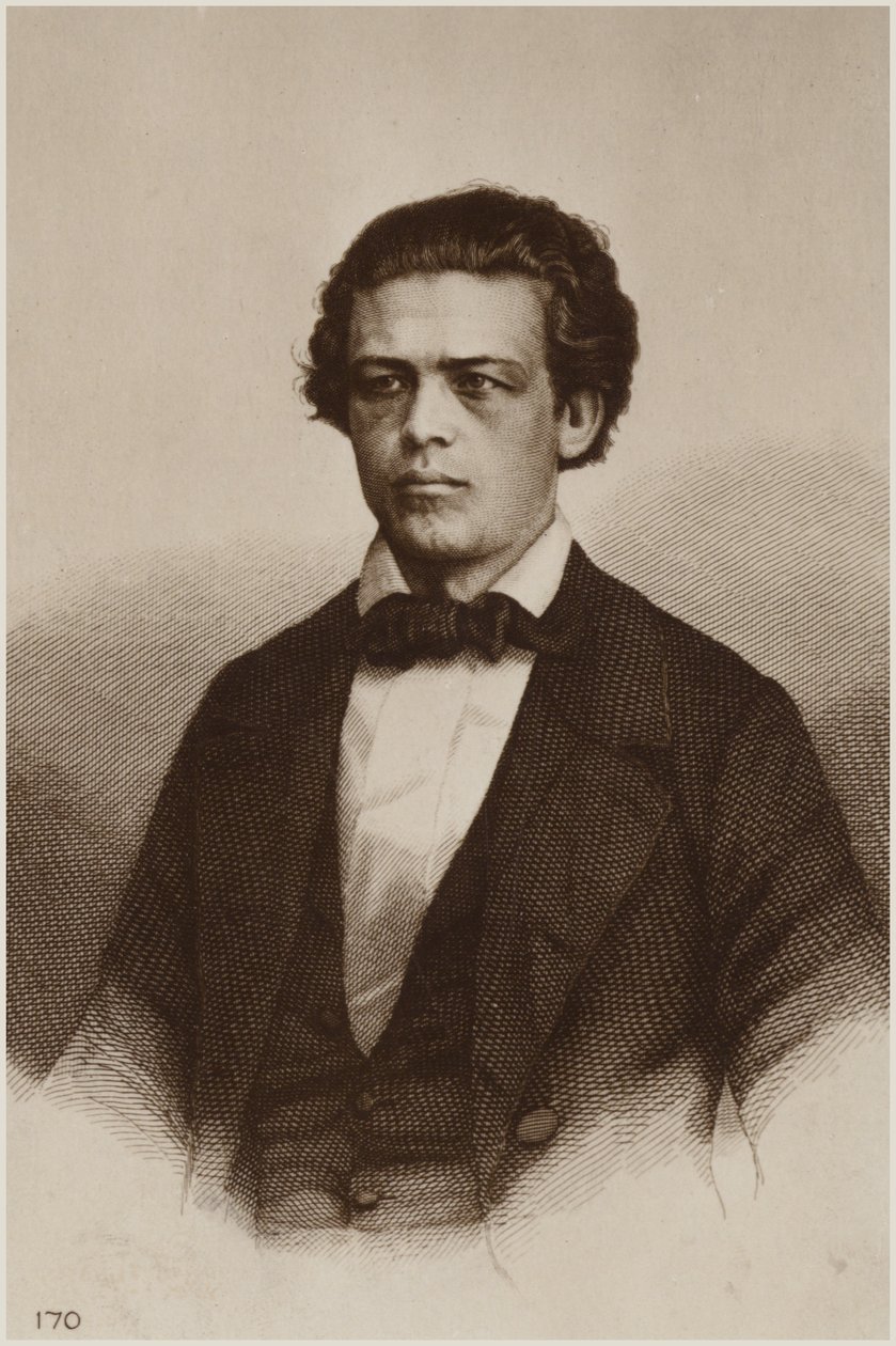 Porträt von Anton Rubinstein von Russian School