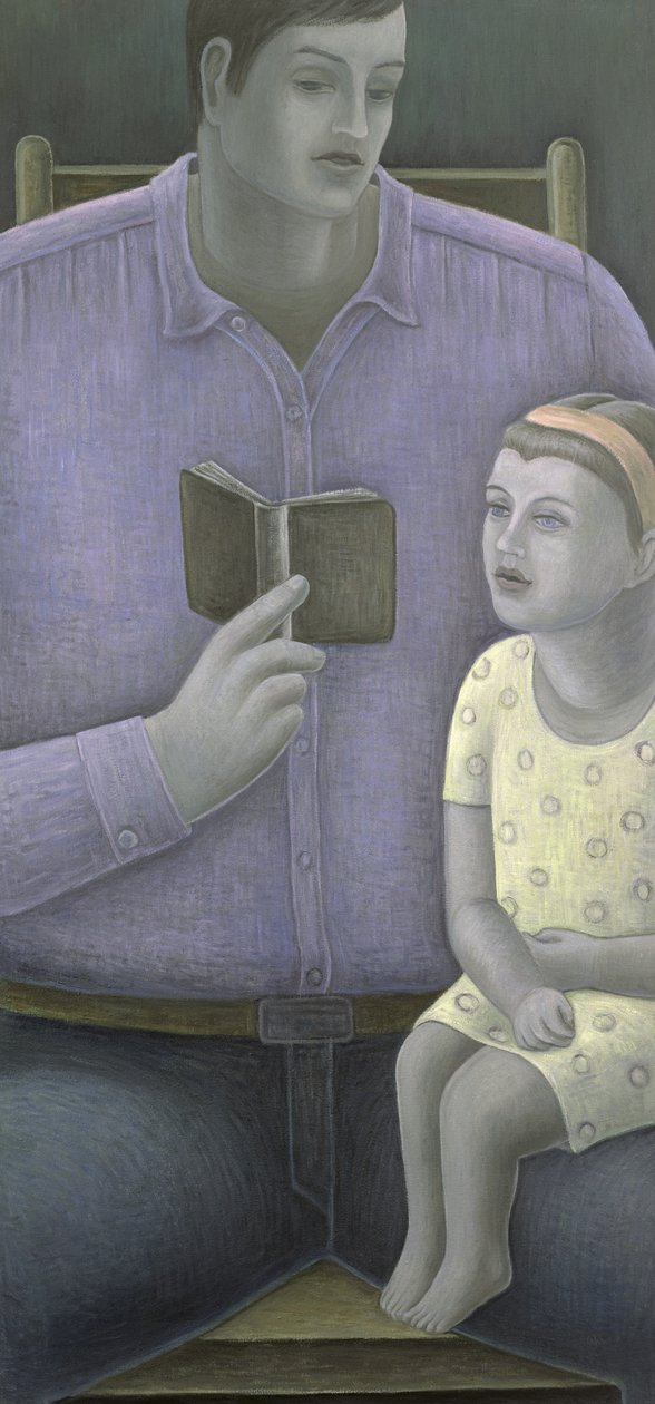 Mann liest Mädchen vor, 2003 von Ruth Addinall