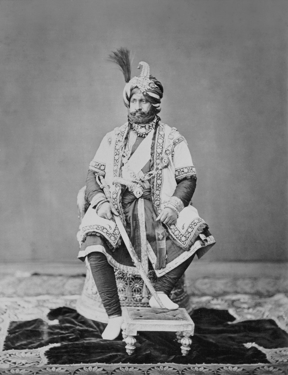 Maharaja von Jammu und Kashmir, 1877 von S. and Shepherd, C. Bourne