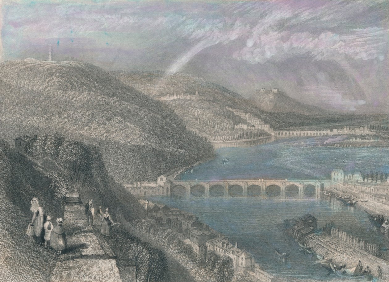 Brücke von St. Cloud von Sevres, 1835 von S Fisher