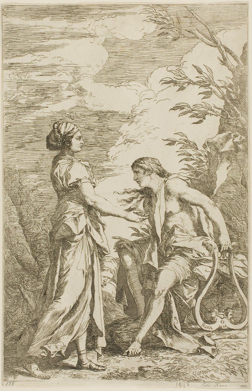 Apollo und die Kumeische Sibylle von Salvator Rosa