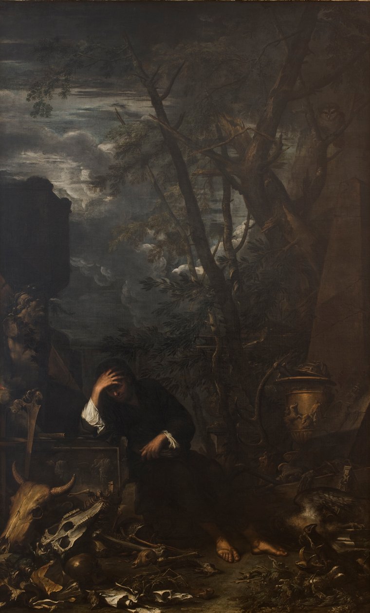 Demokrit in Meditation von Salvator Rosa
