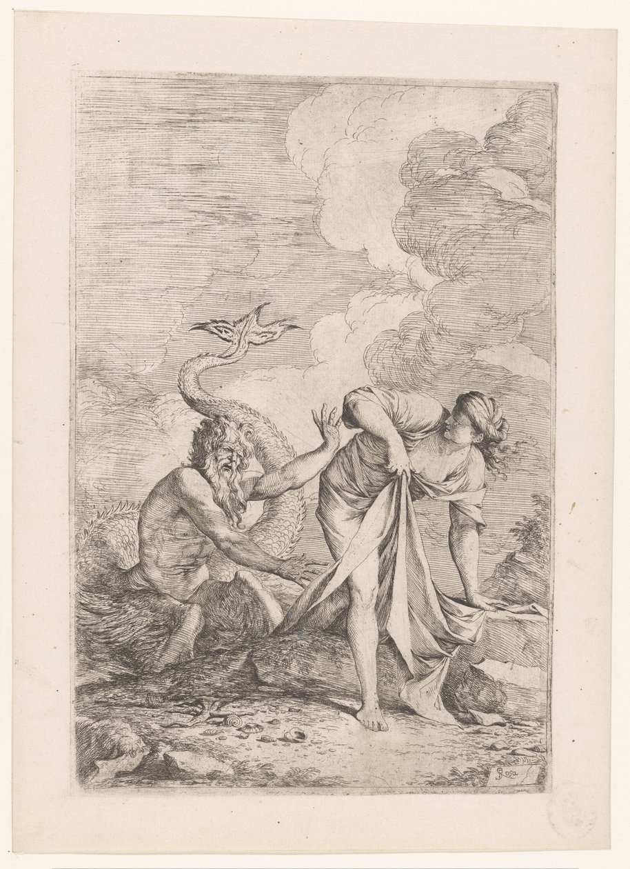 Scylla flieht vor Glaucus von Salvator Rosa