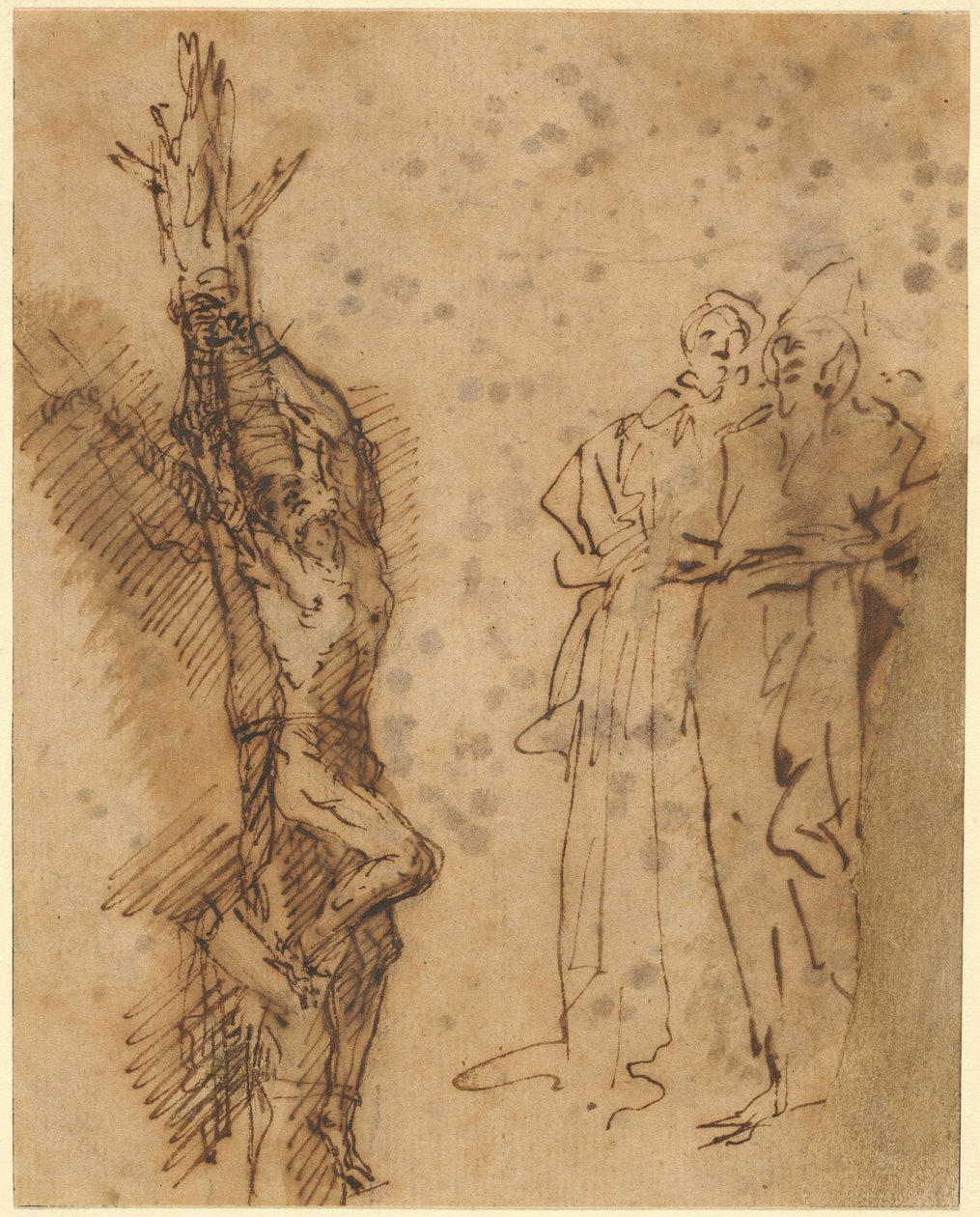 Studie für die Kreuzigung des Polykrates von Salvator Rosa