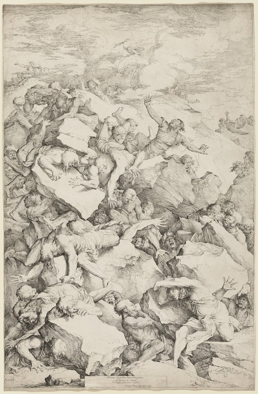 Der Fall der Giganten von Salvator Rosa