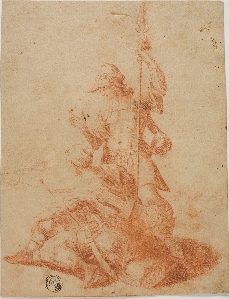 Zwei männliche Krieger von Salvator Rosa