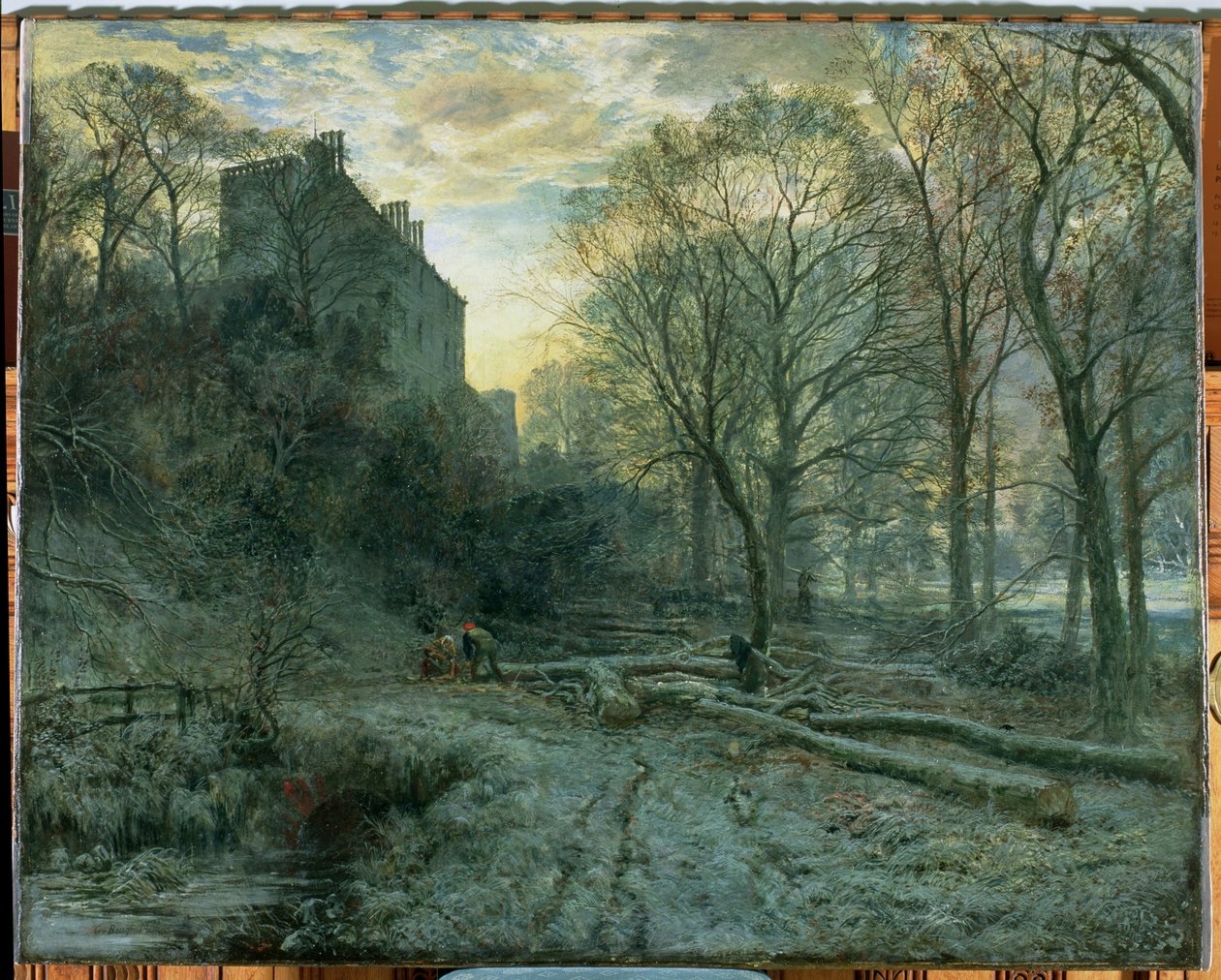 Winton House, East Lothian: ein frostiger Morgen, 1872 von Samuel Bough