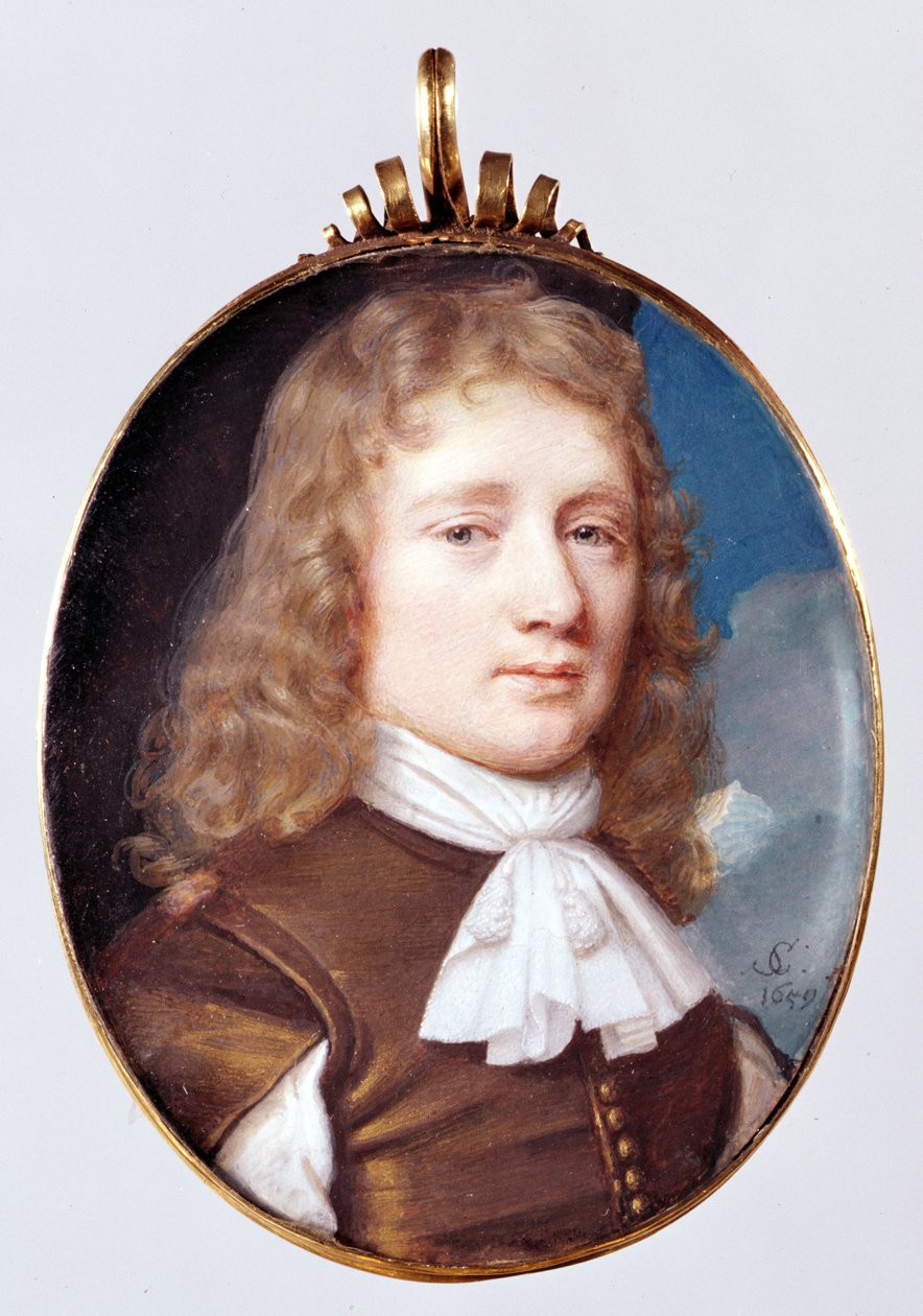 Miniaturporträt eines unbekannten Mannes, 1659 von Samuel Cooper